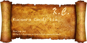 Kucsera Cecília névjegykártya